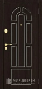 Входная дверь с МДФ накладкой для деревянного дома №68 внешняя - фото